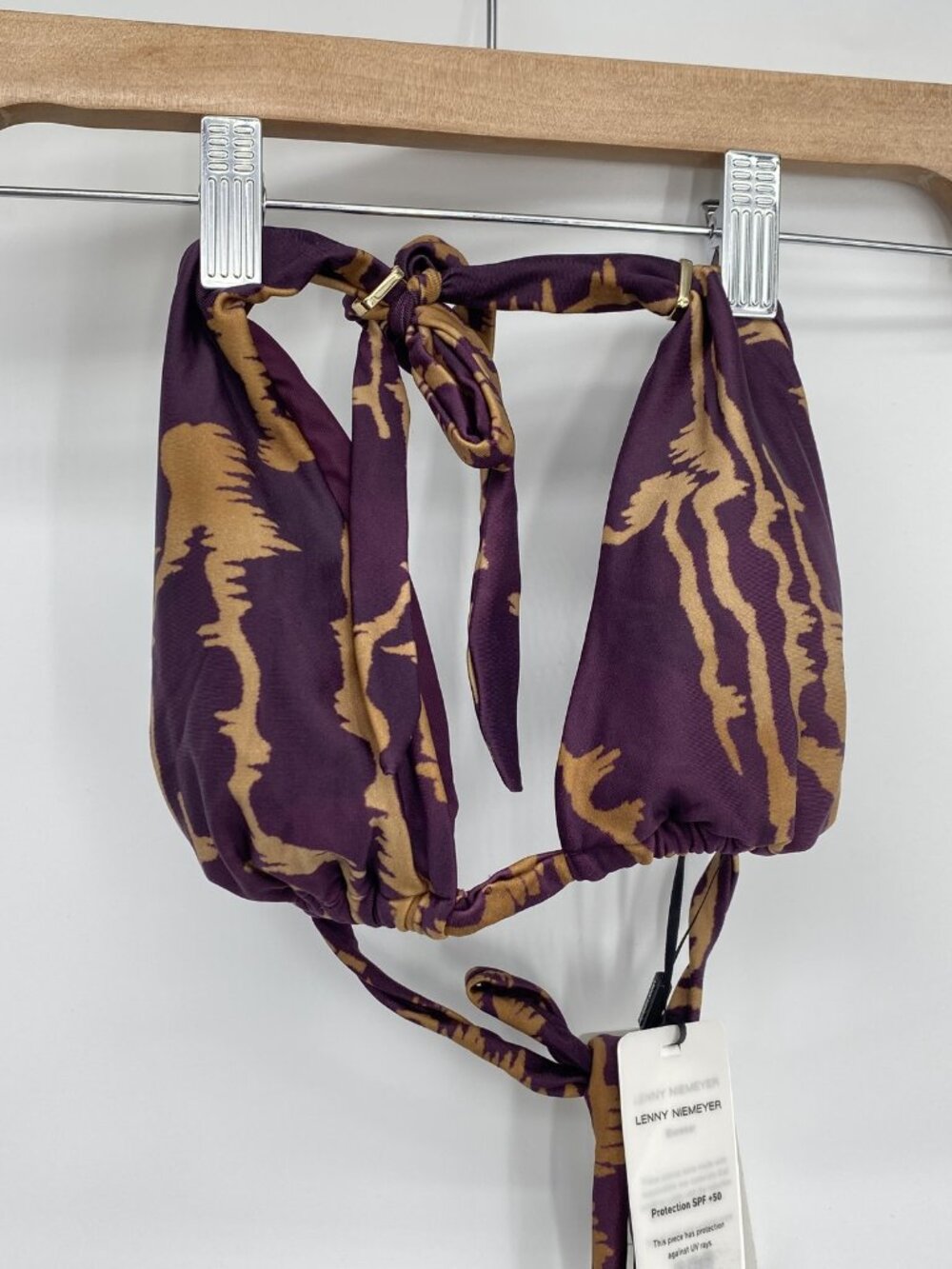 Lenny Niemeyer Womans Bikini Top Acliffs Purple Size S Recycled Materials Tied